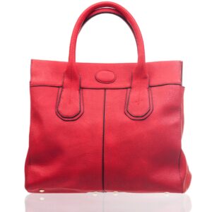 Red women bag over white